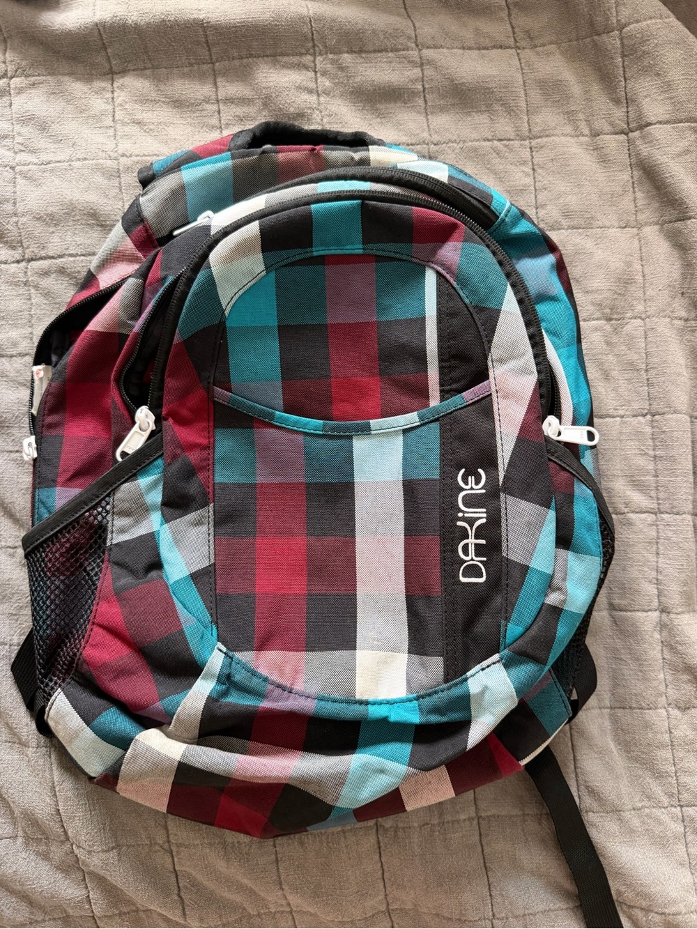 Dakine Plaid Backpack - Teal Red Black